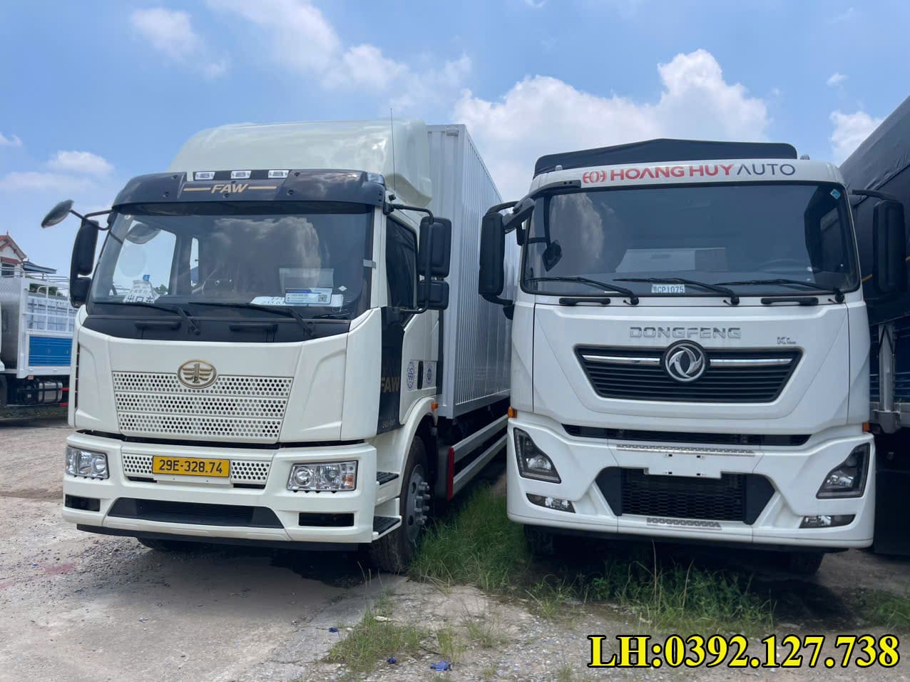 ngoại thất xe tải faw 8 tấn thùng kín