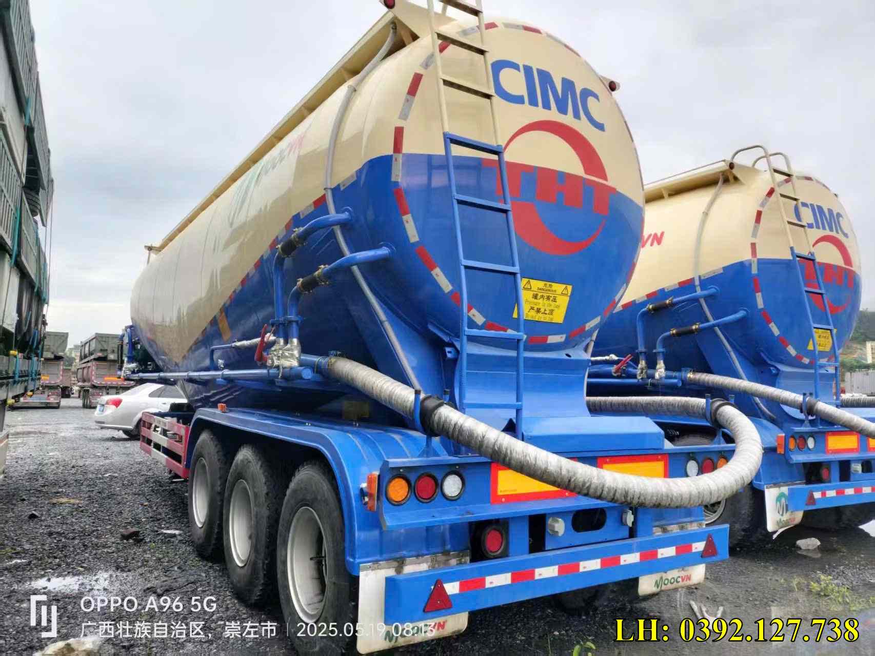 moóc chở vật liệu CIMC trả góp
